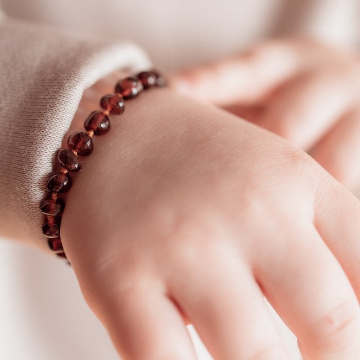 Amber Bracelet for Babies & Toddlers - Cognac & Aventurine - Image 3