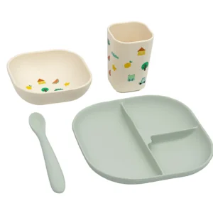 Silicone Tableware Set Green