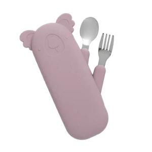 Cutlery Set with Silicone Case Rose