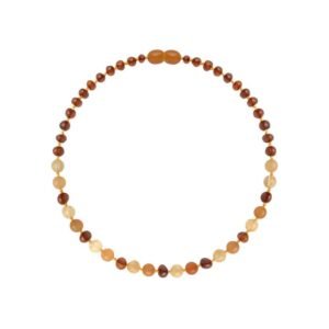 Amber Necklace for Children – Cognac & Aventurine
