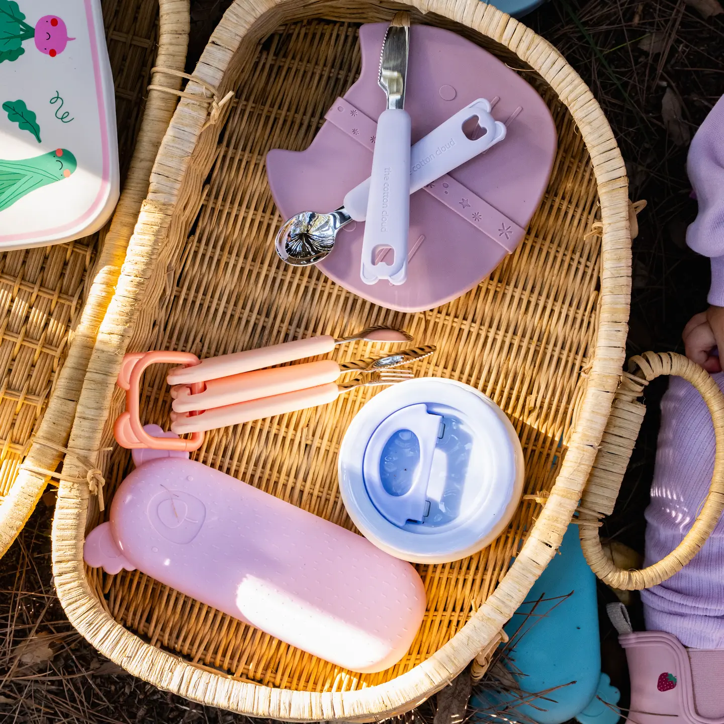 Cutlery Set with Silicone Case Blue - Image 3