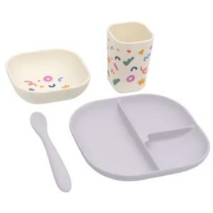 Silicone Tableware Set Lila