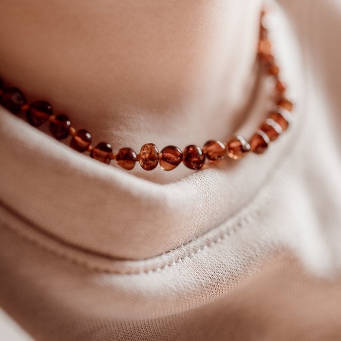 Amber Necklace for Children – Cognac - Image 4
