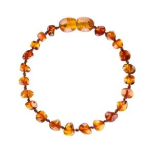 Amber Bracelet for Babies & Toddlers - Cognac & Aventurine