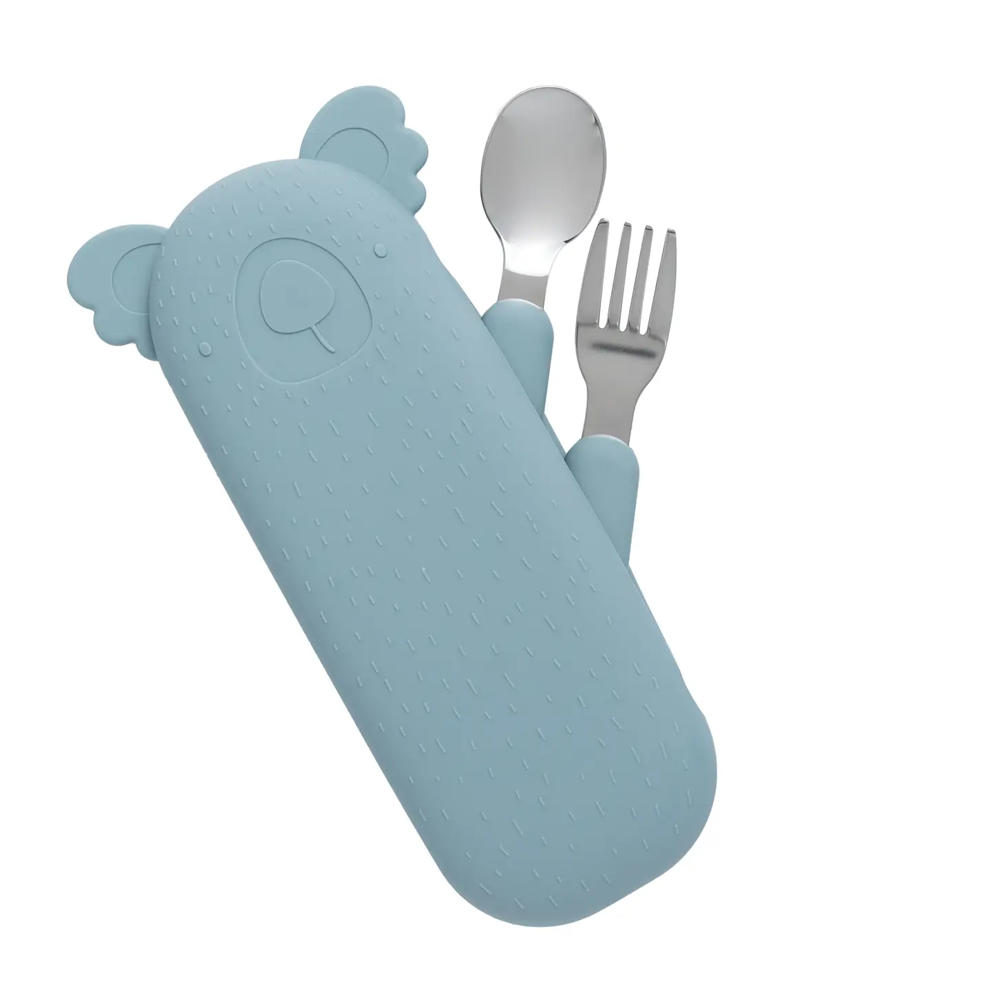 Cutlery Set with Silicone Case Blue