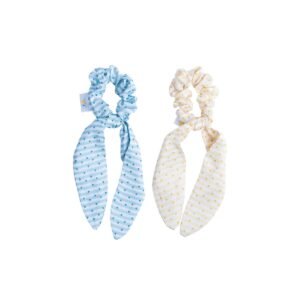 Scrunchies Set (2 pcs) Blue & Yellow